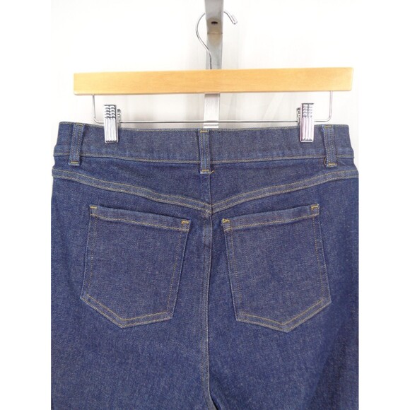 Spanx Wide Leg Pull On Jeans Size Large Tall Raw Indigo 20547T - Picture 10 of 12